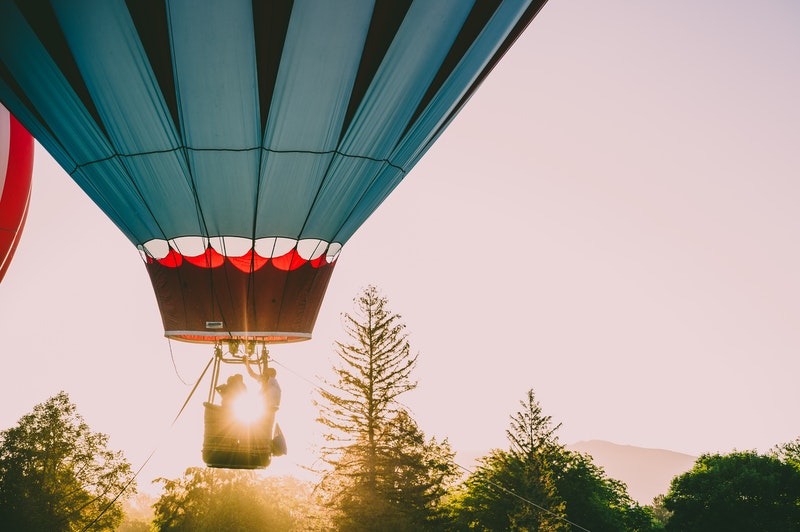 Paseo en globo al atardecer